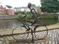 An interesting sculpture at Blackburn locks